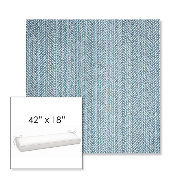 Picture of Posh Sky | Sunbrella® 42" x 18" Outdoor Bench Cushion