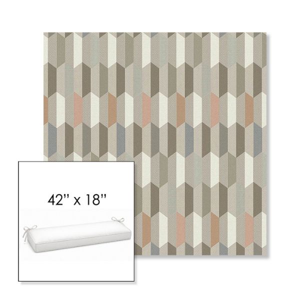 Picture of Precise Fawn | Sunbrella® 42" x 18" Outdoor Bench Cushion