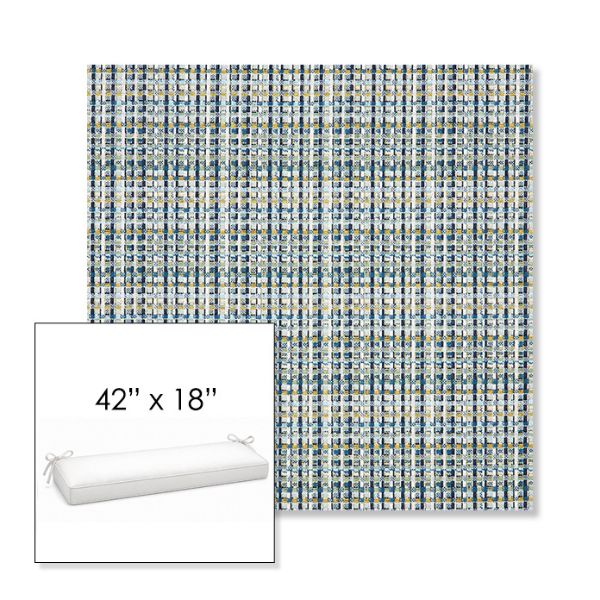 Picture of Principle Lagoon | Sunbrella® 42" x 18" Outdoor Bench Cushion