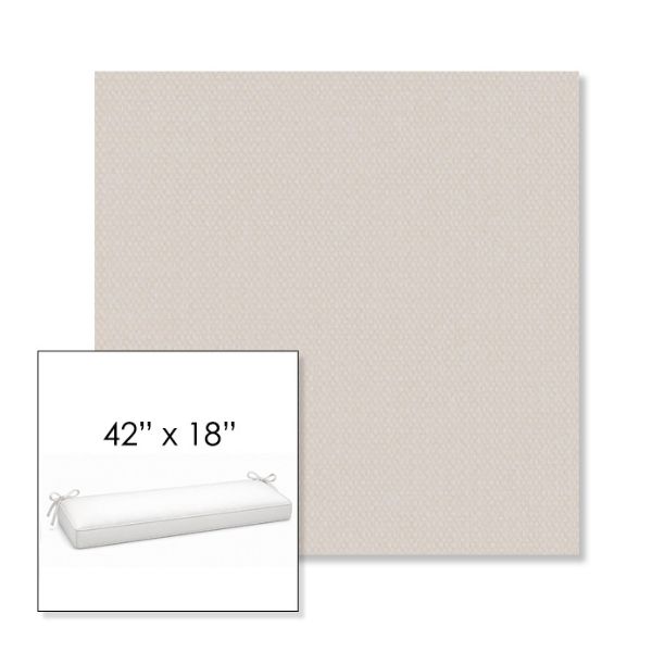 Picture of Shelter White | Sunbrella® 42" x 18" Outdoor Bench Cushion