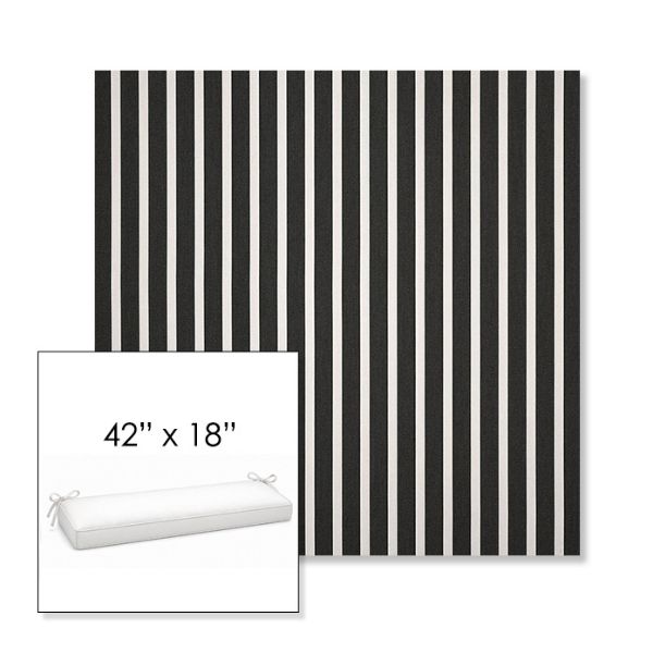 Picture of Shore Classic | Sunbrella® 42" x 18" Outdoor Bench Cushion