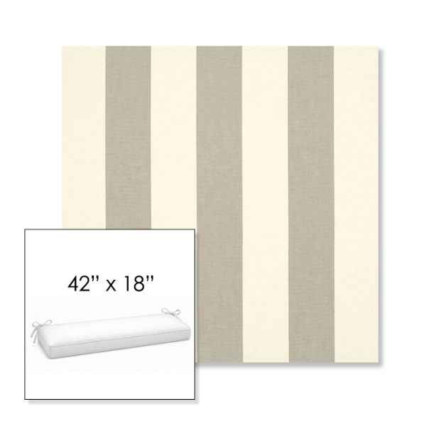 Picture of Solana Seagull | Sunbrella® 42" x 18" Outdoor Bench Cushion