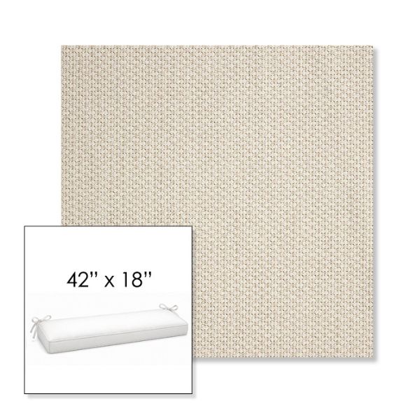 Picture of Tailored Snow | Sunbrella® 42" x 18" Outdoor Bench Cushion