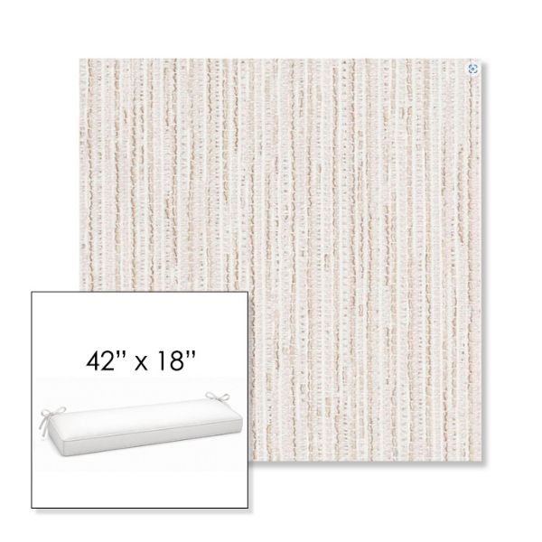 Picture of Tectonic Parchment | Sunbrella® 42" x 18" Outdoor Bench Cushion