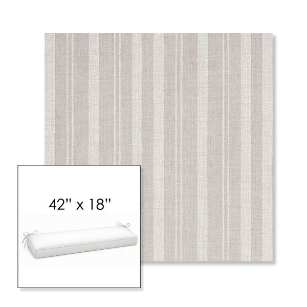 Picture of Tranquil Linen | Sunbrella® 42" x 18" Outdoor Bench Cushion