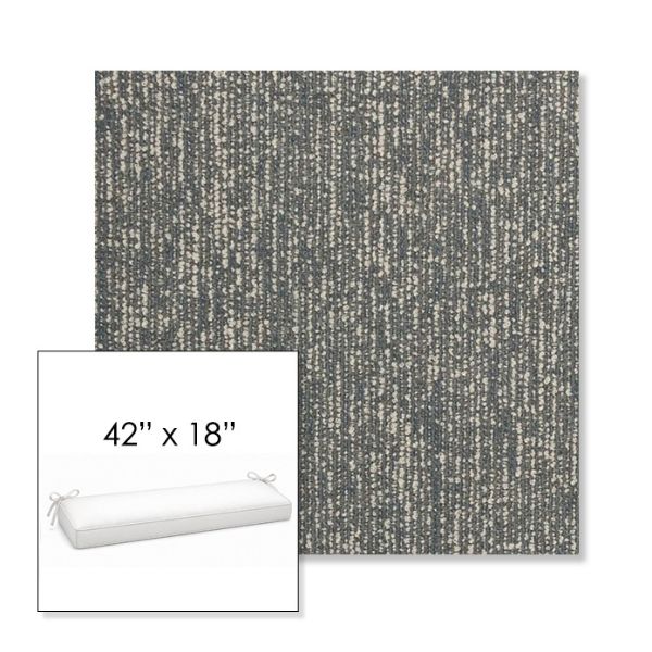 Picture of Vista Slate | Sunbrella® 42" x 18" Outdoor Bench Cushion