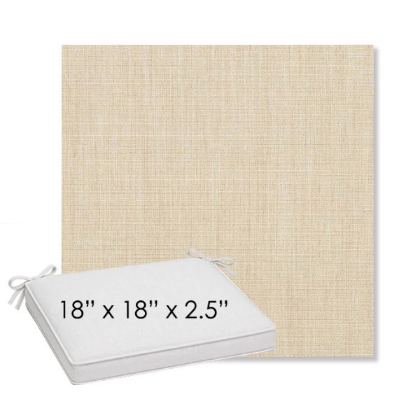 Picture of Canvas Flax | Sunbrella® 18" x 18" Outdoor Dining Cushion