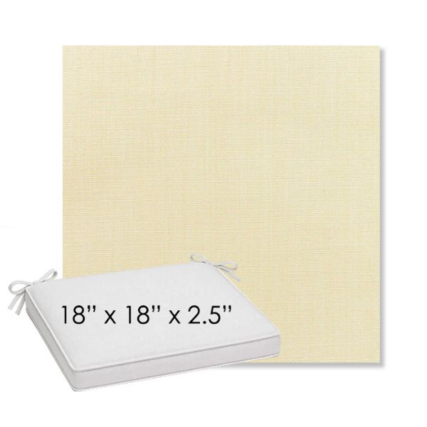 Picture of Canvas Vellum | Sunbrella® 18" x 18" Outdoor Dining Cushion