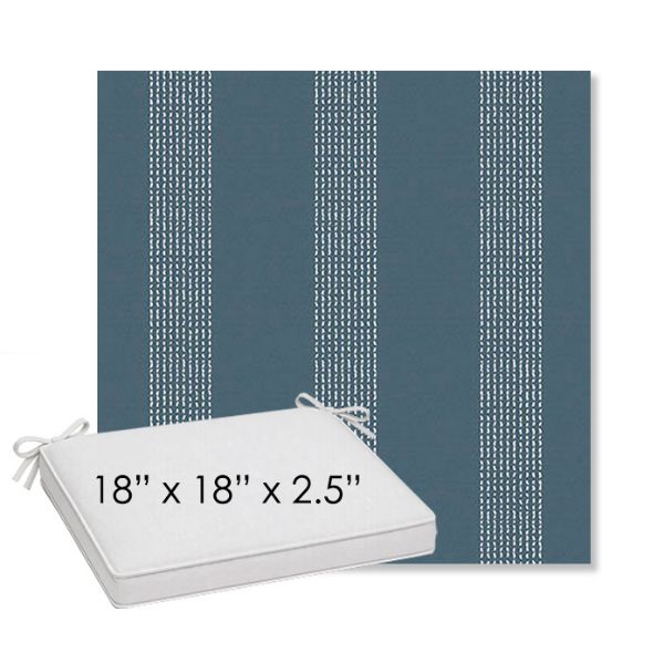 Picture of Caper Slate | Sunbrella® 18" x 18" Outdoor Dining Cushion