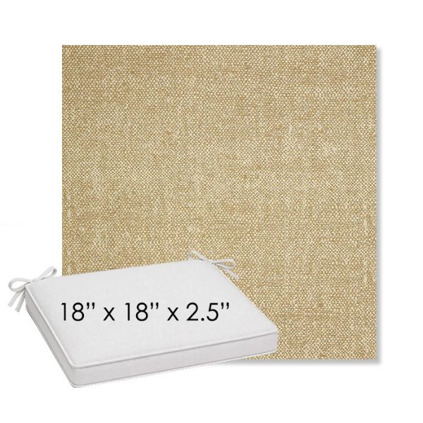 Picture of Chartres Hemp | Sunbrella® 18" x 18" Outdoor Dining Cushion