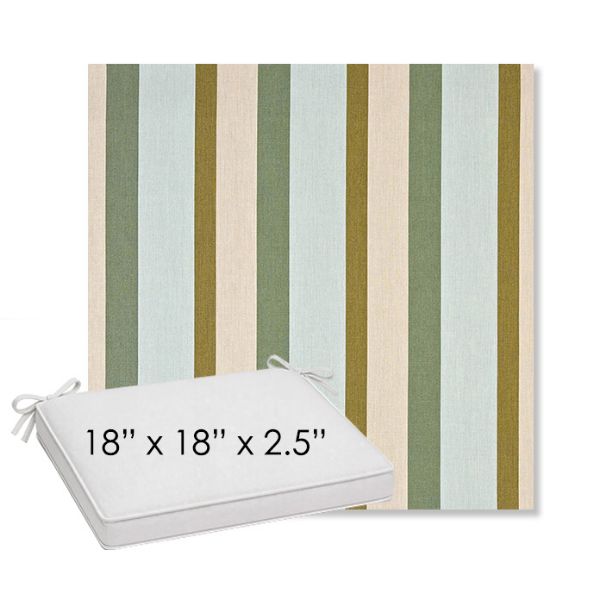 Picture of Gateway Aloe | Sunbrella® 18" x 18" Outdoor Dining Cushion