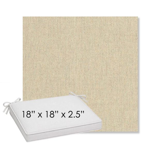 Picture of Heritage Papyrus | Sunbrella® 18" x 18" Outdoor Dining Cushion