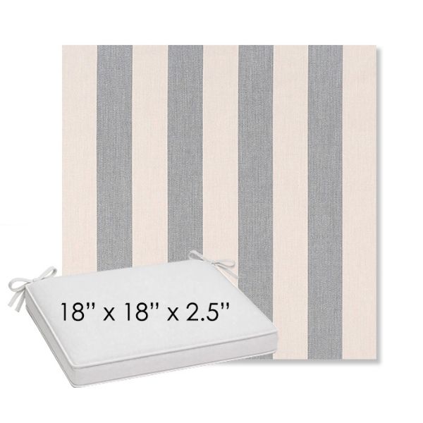 Picture of Leisure Denim | Sunbrella® 18" x 18" Outdoor Dining Cushion