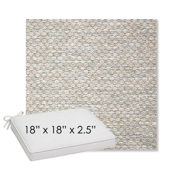 Picture of Litchfield Fog | Sunbrella® 18" x 18" Outdoor Dining Cushion