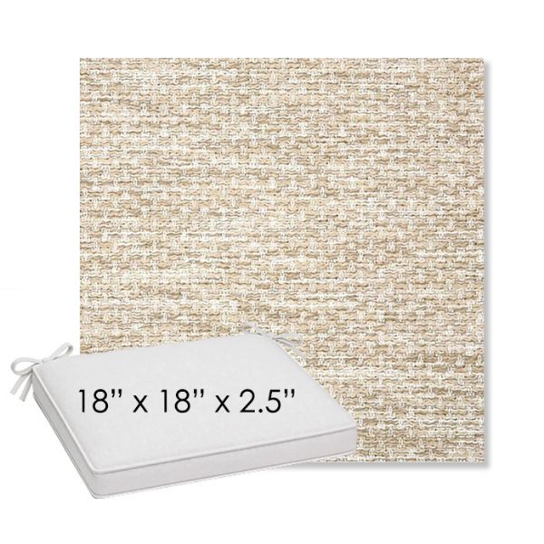 Picture of Litchfield Sand | Sunbrella® 18" x 18" Outdoor Dining Cushion