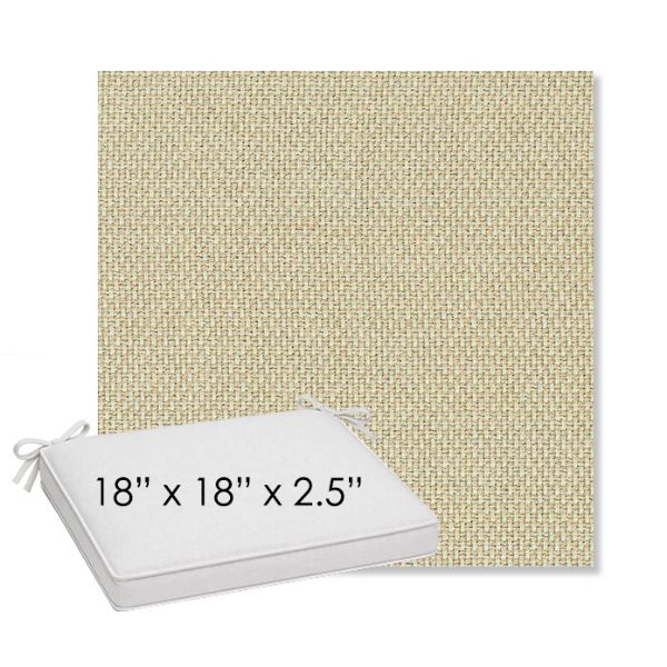 Picture of Mainstreet Putty | Sunbrella® 18" x 18" Outdoor Dining Cushion