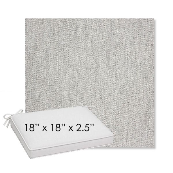 Picture of Pashmina Fog | Sunbrella® 18" x 18" Outdoor Dining Cushion