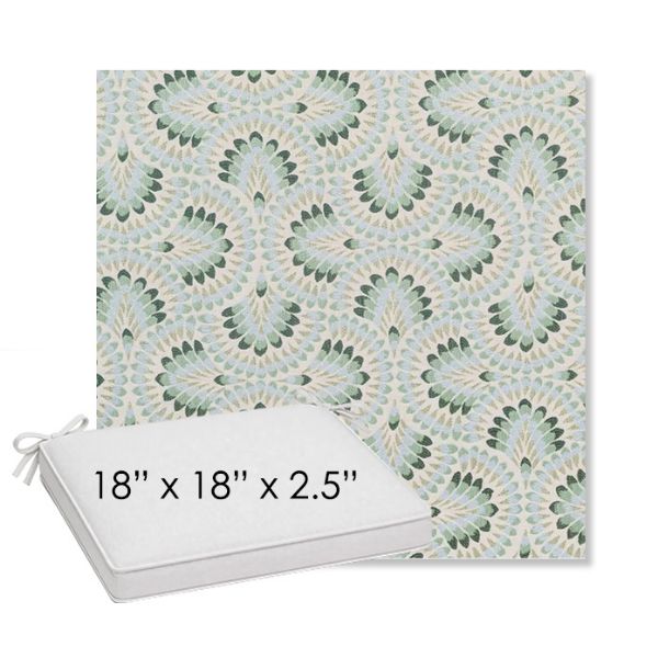 Picture of Plume Spring | Sunbrella® 18" x 18" Outdoor Dining Cushion