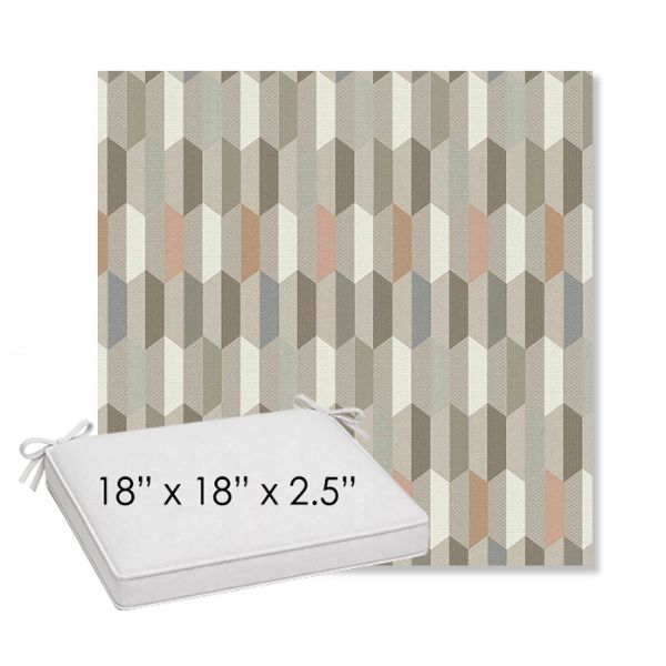 Picture of Precise Fawn | Sunbrella® 18" x 18" Outdoor Dining Cushion