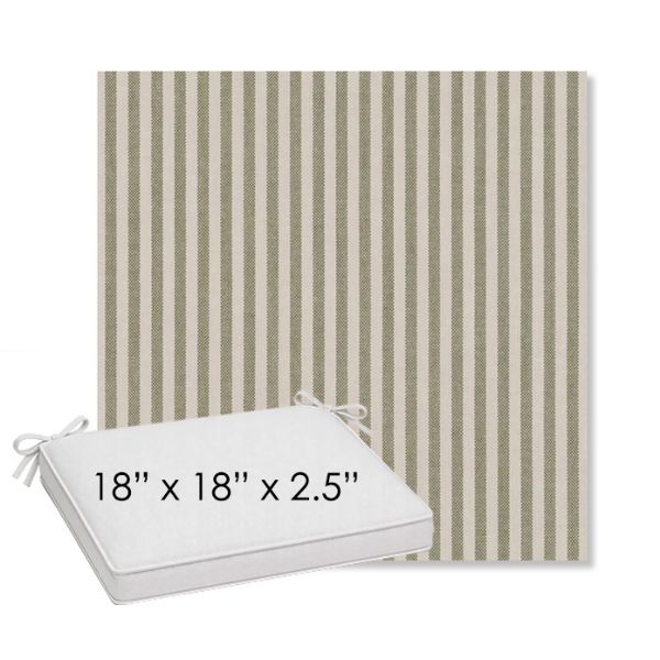 Picture of Refresh Hedge | Sunbrella® 18" x 18" Outdoor Dining Cushion