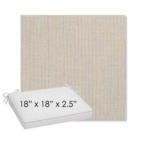 Picture of Replay Taupe | Sunbrella® 18" x 18" Outdoor Dining Cushion