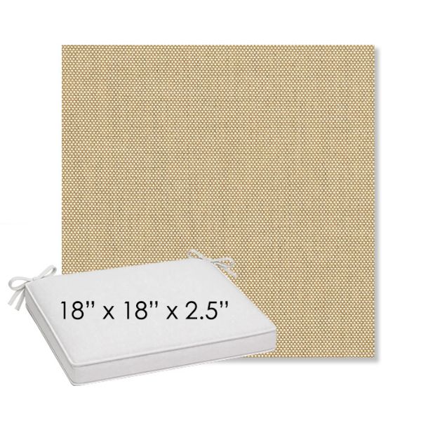 Picture of Sailcloth Sahara | Sunbrella® 18" x 18" Outdoor Dining Cushion