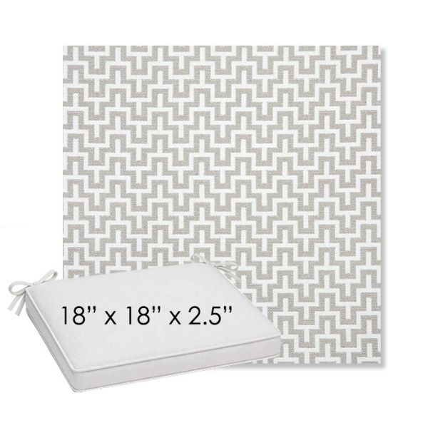 Picture of Underline Dove | Sunbrella® 18" x 18" Outdoor Dining Cushion