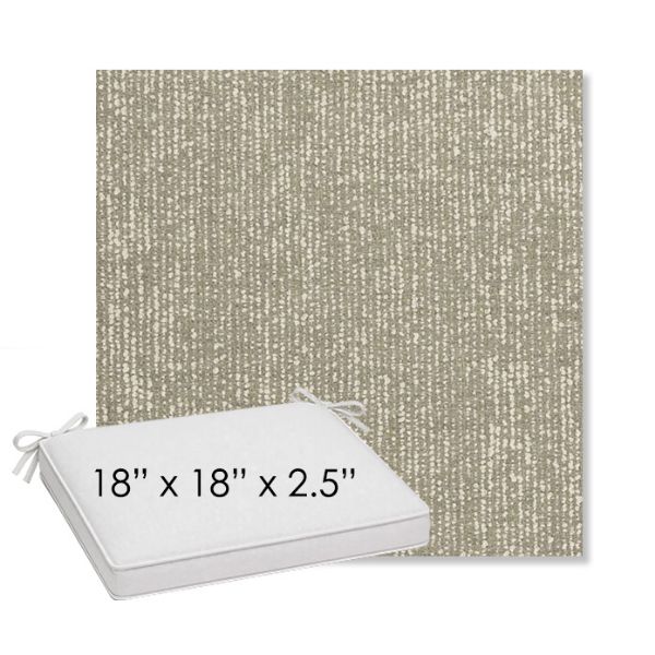 Picture of Vista Seasalt | Sunbrella® 18" x 18" Outdoor Dining Cushion