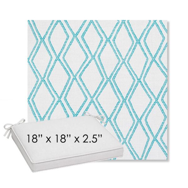 Picture of Voyage Breeze | Sunbrella® 18" x 18" Outdoor Dining Cushion