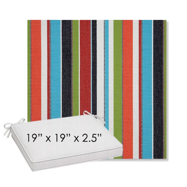 Picture of Carousel Confetti | Sunbrella® 19" x 19" Outdoor Dining Cushion