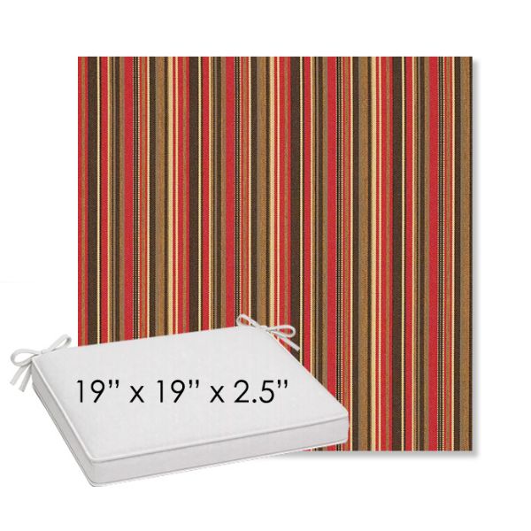 Picture of Dorsett Cherry | Sunbrella® 19" x 19" Outdoor Dining Cushion