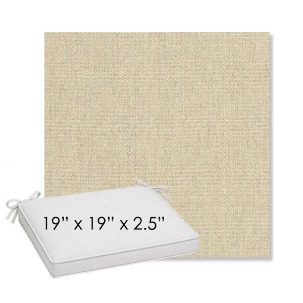 Picture of Heritage Papyrus | Sunbrella® 19" x 19" Outdoor Dining Cushion