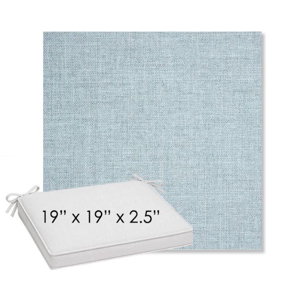 Picture of Idol Frost | Sunbrella® 19" x 19" Outdoor Dining Cushion