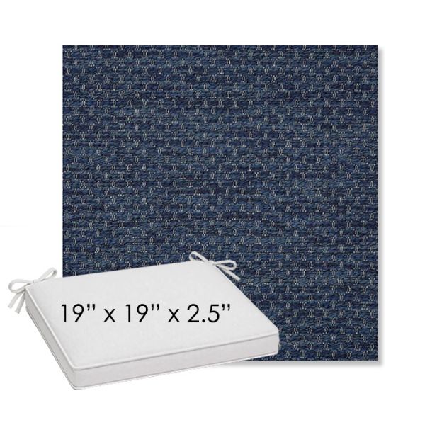 Picture of Litchfield Midnight | Sunbrella® 19" x 19" Outdoor Dining Cushion