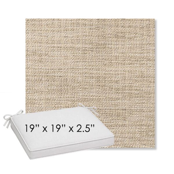 Picture of Momento Parchment | Sunbrella® 19" x 19" Outdoor Dining Cushion