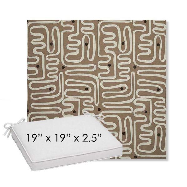 Picture of Nema Pampas | Sunbrella® 19" x 19" Outdoor Dining Cushion