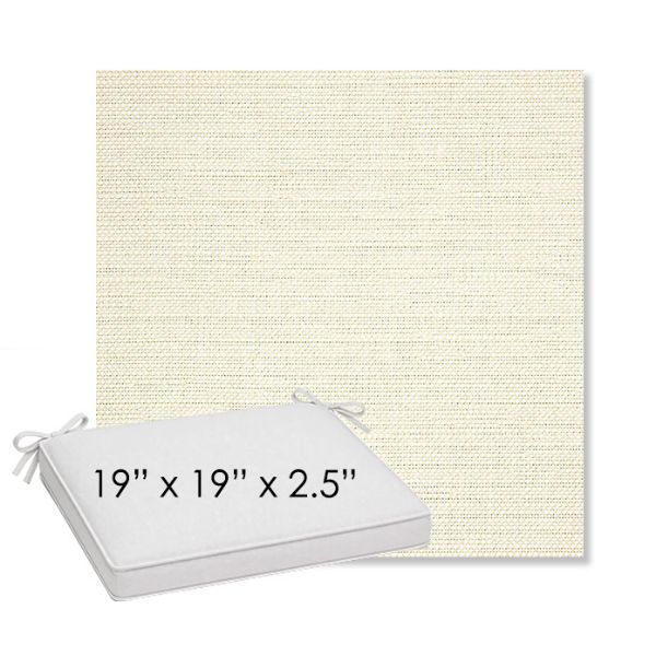 Picture of Piazza Parchment | Sunbrella® 19" x 19" Outdoor Dining Cushion