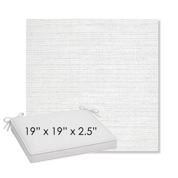 Picture of Piazza White | Sunbrella® 19" x 19" Outdoor Dining Cushion