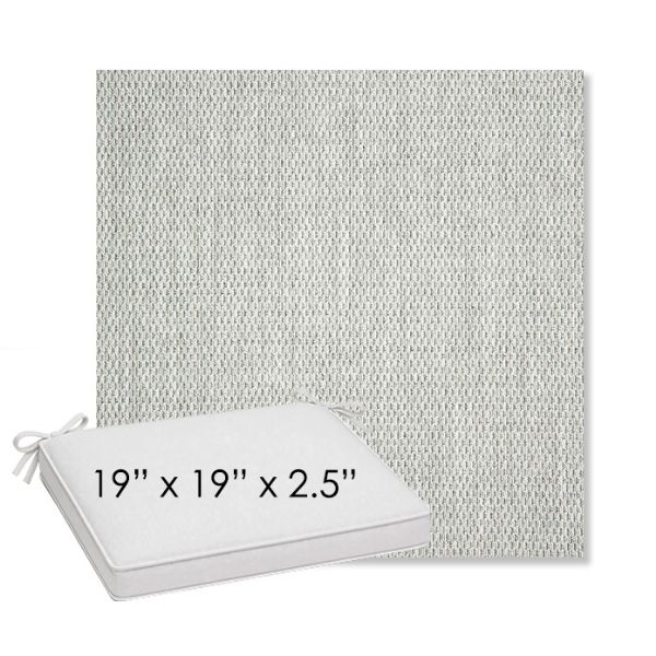 Picture of Pique Cloud | Sunbrella® 19" x 19" Outdoor Dining Cushion