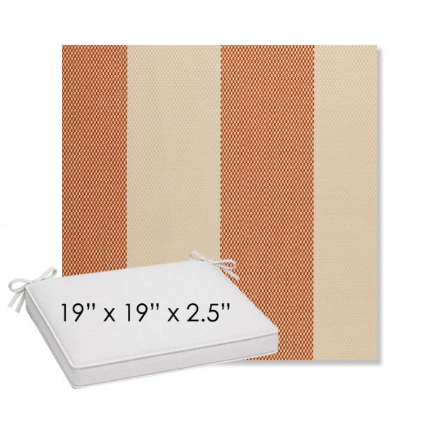 Picture of Rothko Lobster Roll | Sunbrella® 19" x 19" Outdoor Dining Cushion