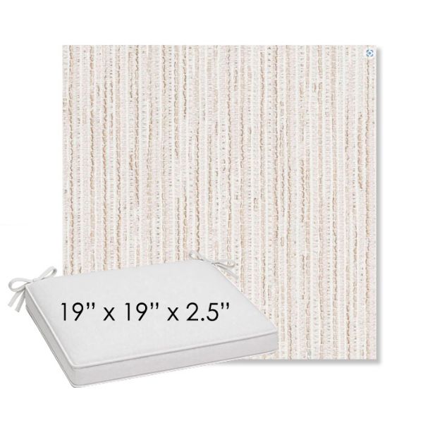 Picture of Tectonic Parchment | Sunbrella® 19" x 19" Outdoor Dining Cushion