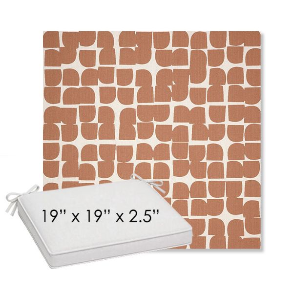 Picture of Toggle Canyon Rose | Sunbrella® 19" x 19" Outdoor Dining Cushion