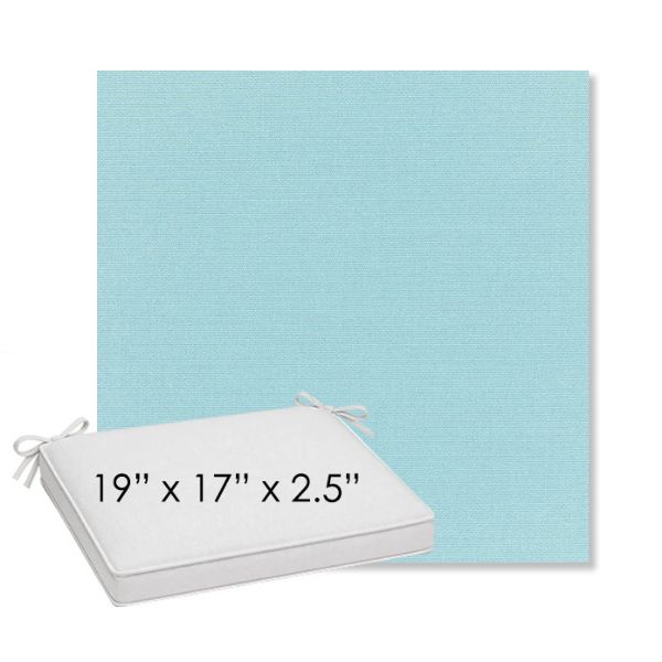 Picture of Canvas Mineral Blue | Sunbrella® 19" x 17" Outdoor Dining Cushion