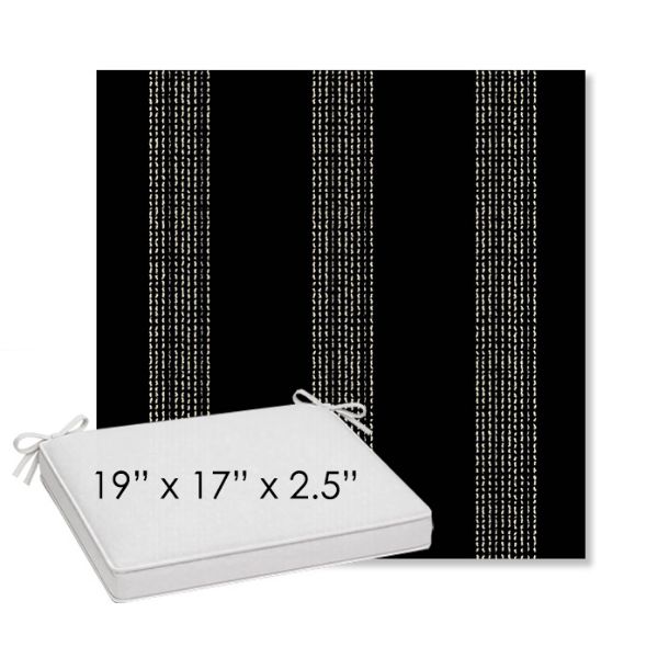 Picture of Caper Onyx | Sunbrella® 19" x 17" Outdoor Dining Cushion