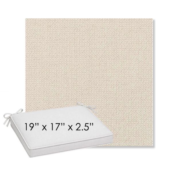 Picture of Charmer Parchment | Sunbrella® 19" x 17" Outdoor Dining Cushion