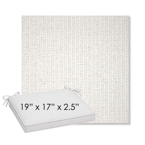 Picture of Dumont Snow | Sunbrella® 19" x 17" Outdoor Dining Cushion