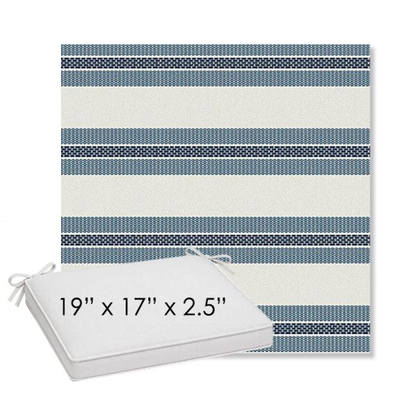 Picture of Excel Denim | Sunbrella® 19" x 17" Outdoor Dining Cushion