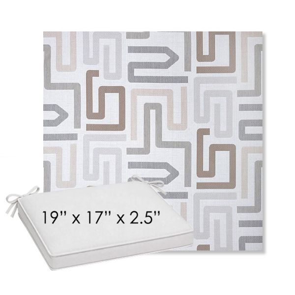 Picture of Labyrinth Cloud | Sunbrella® 19" x 17" Outdoor Dining Cushion