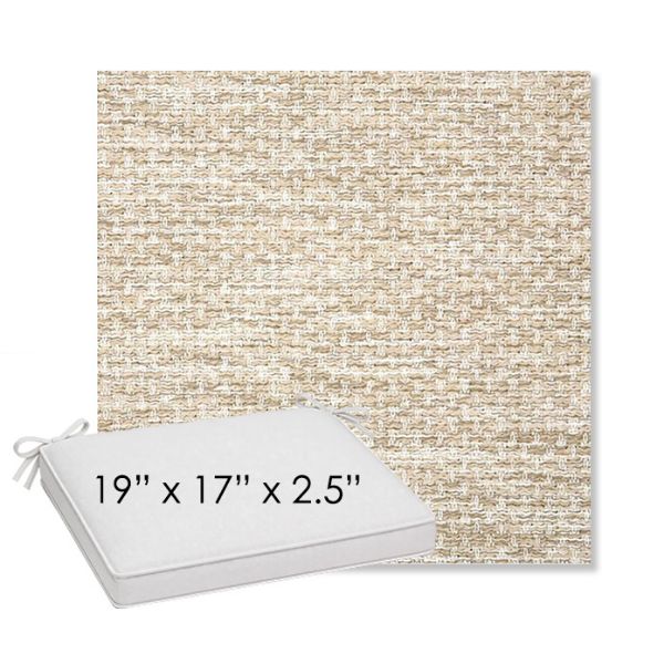 Picture of Litchfield Sand | Sunbrella® 19" x 17" Outdoor Dining Cushion