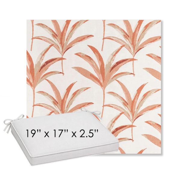 Picture of Martinique Mango | Sunbrella® 19" x 17" Outdoor Dining Cushion